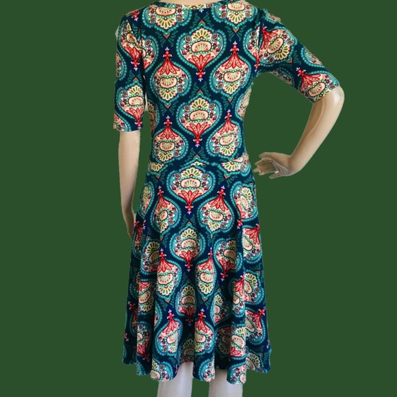 LuLaRoe Nicole Fit & Flare Dress Size Small - Picture 5 of 6